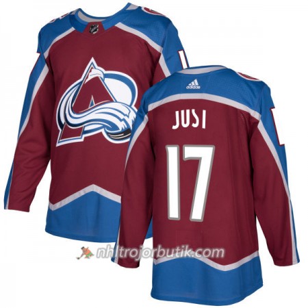 Män Ishockey Colorado Avalanche Tröja Tyson Jost 17 Adidas 2017-2018 Burgundy Authentic